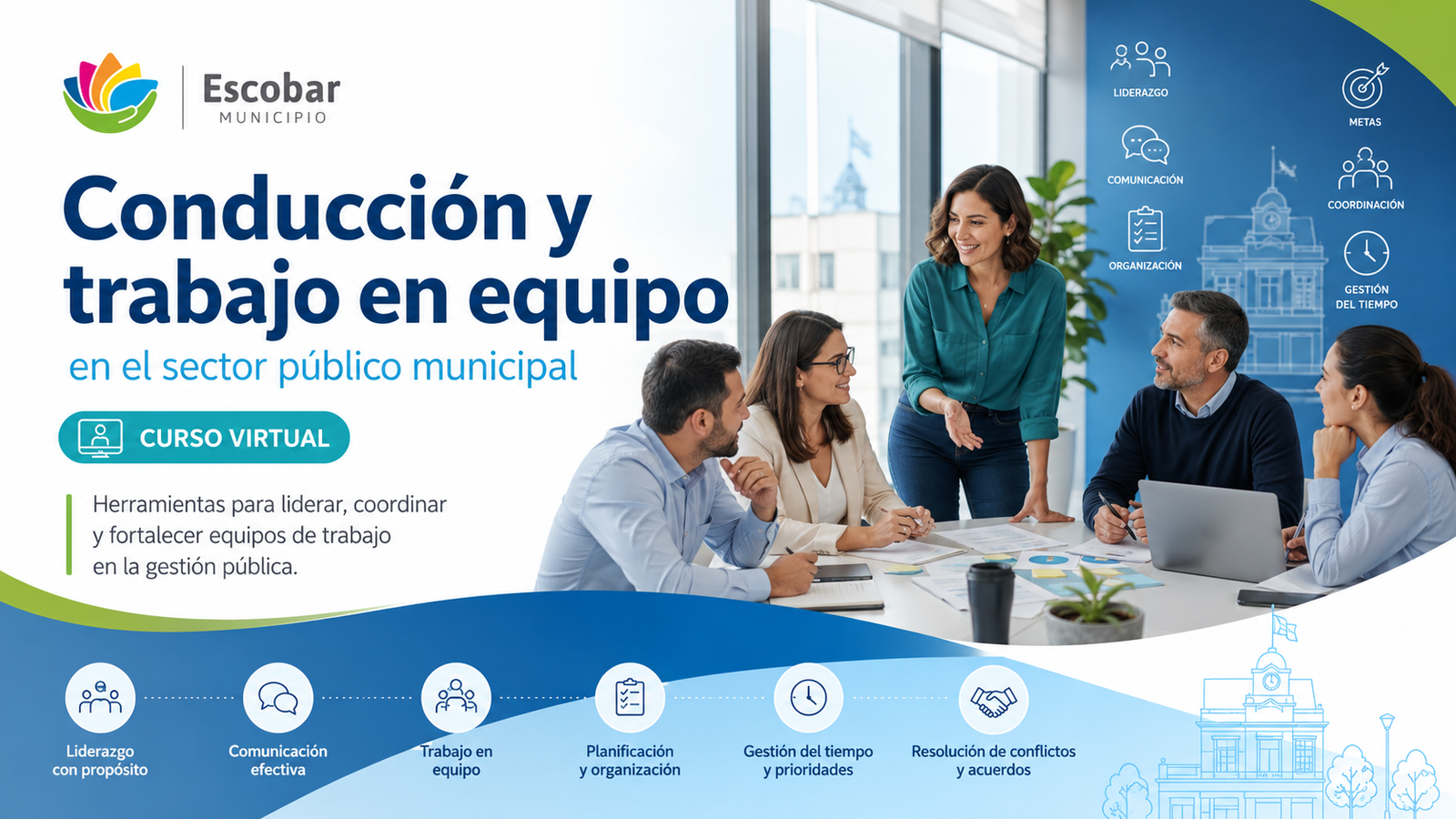 Conducción y trabajo en equipo en el sector público municipal